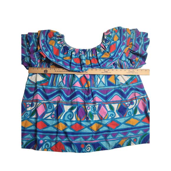 2647 Michelle Michael Women's Fiesta Blouse Size Large - Picture 5 of 5